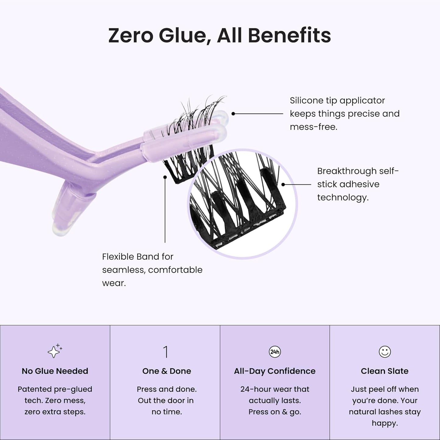 KISS imPRESS Falsies Press-On Clusters – Clutter-Free No-Glue Lash Solution for Tidy Vanities