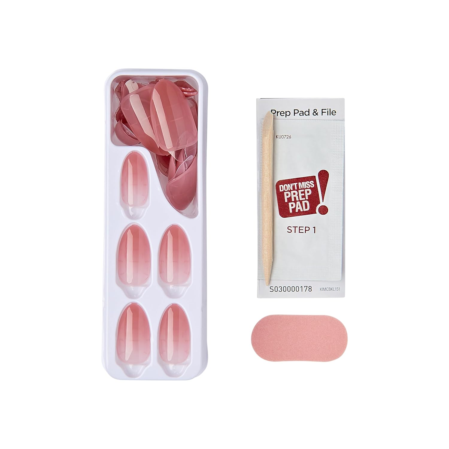 KISS imPRESS No Glue Press On Nails – Bare but Better Serenity for the Sunday Self-Care Ritual, Calm Nude Mani