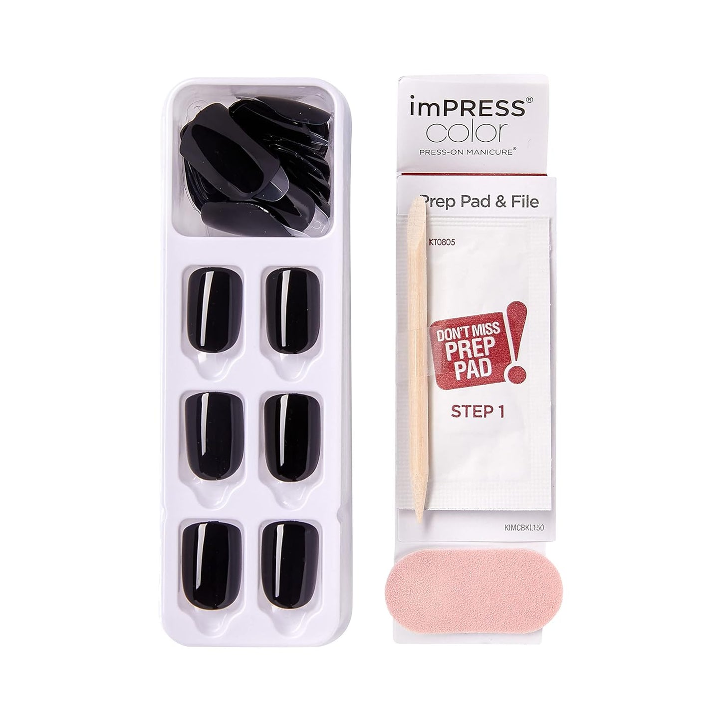 KISS imPRESS No Glue Press On Nails – Non Toxic Manicure for Self Care Night Routines, Gentle on Natural Nails