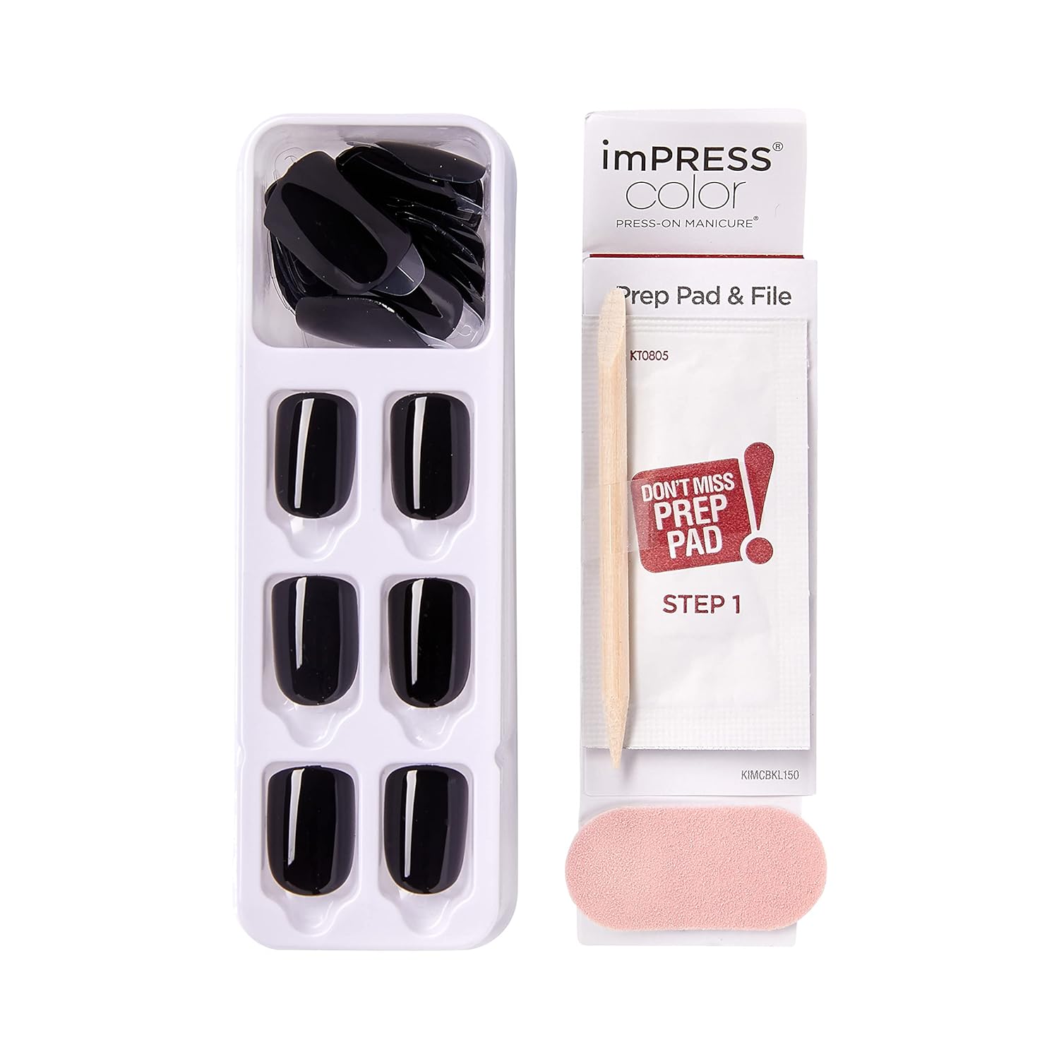 KISS imPRESS No Glue Press On Nails – Non Toxic Manicure for Self Care Night Routines, Gentle on Natural Nails