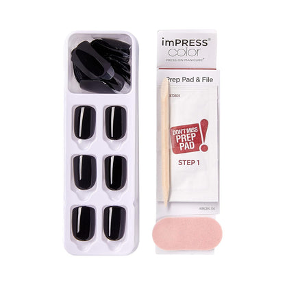 KISS imPRESS No Glue Press On Nails – Non Toxic Manicure for Self Care Night Routines, Gentle on Natural Nails