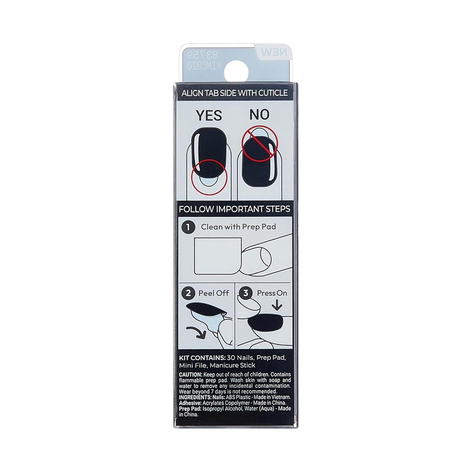 KISS imPRESS No Glue Press On Nails – Non Toxic Manicure for Self Care Night Routines, Gentle on Natural Nails