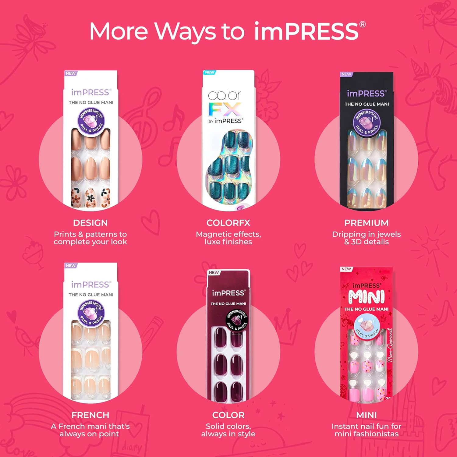 KISS imPRESS No Glue Press On Nails – Simple One Step Manicure for Effortless Everyday Glam