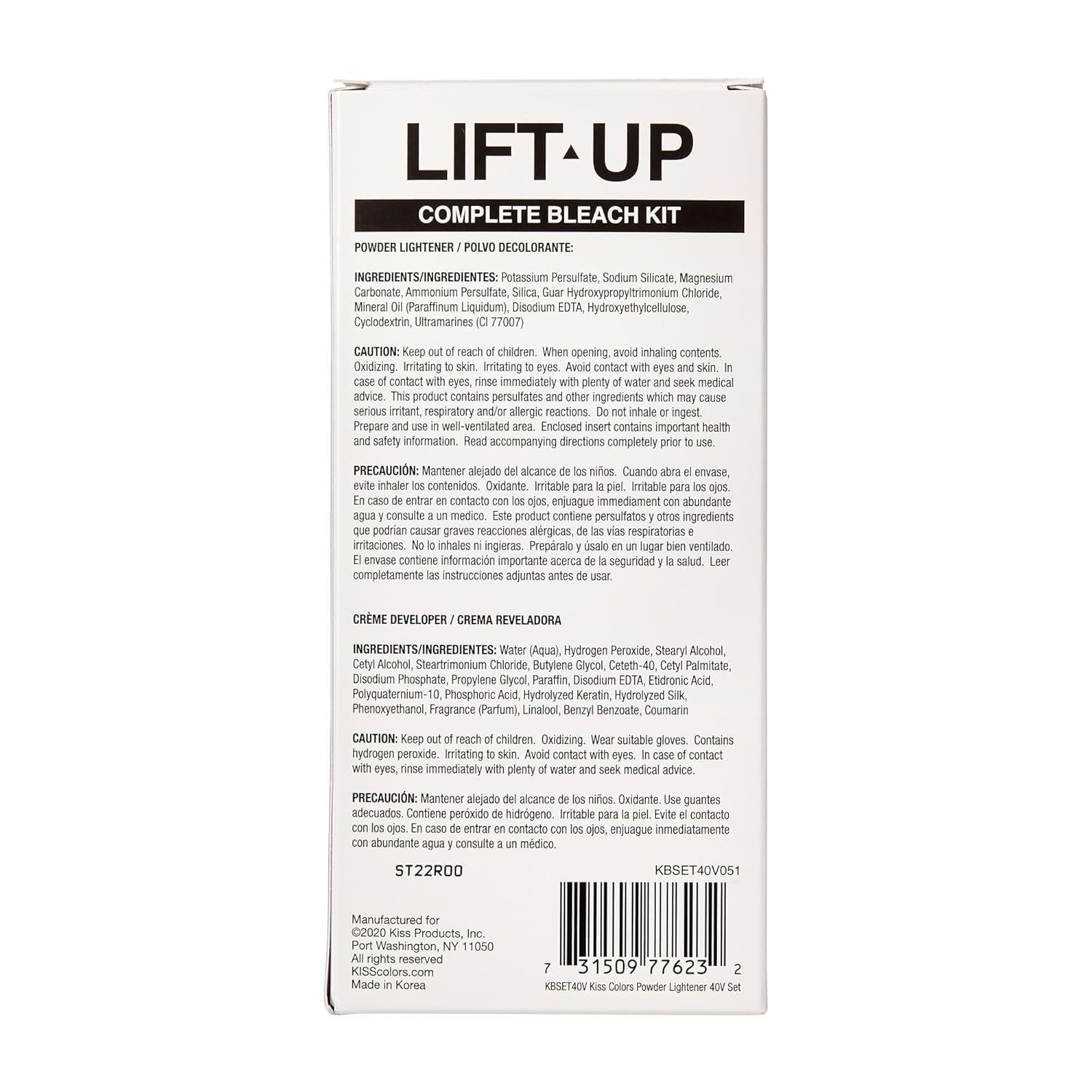 KISS Lift Up Bleach Kit – Self-Care Hair Lightening Ritual for Spa-Style At-Home Brightening