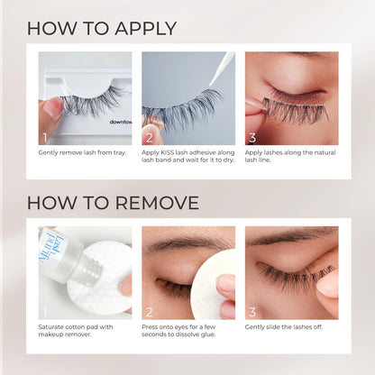 KISS My Lash But Better So Real False Eyelashes – Luxury Vegan Lash Clusters for High-End Vanity, Natural-Looking 12mm Reusable Strip Lashes