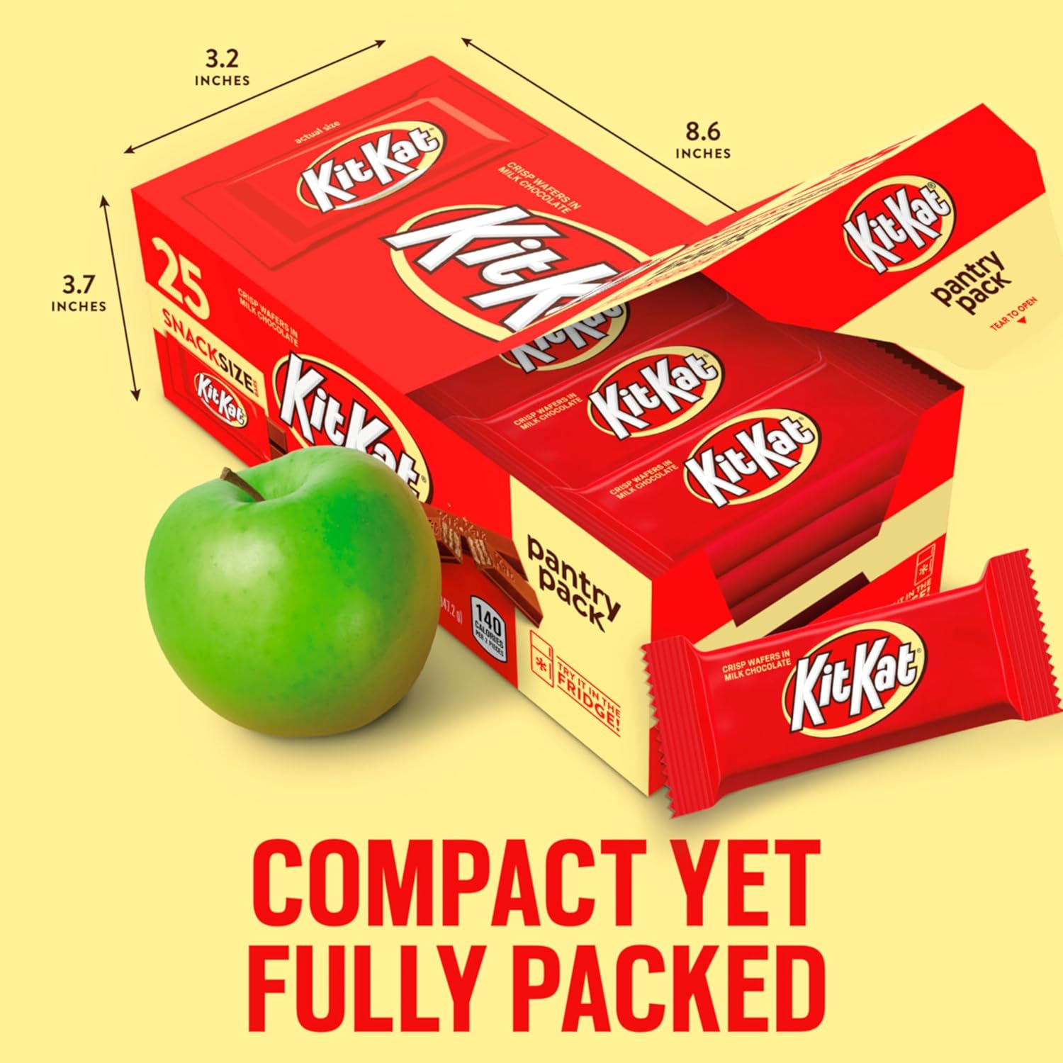 KIT KAT Milk Chocolate Wafer Pantry Pack – Christmas Stocking Stuffer and Easter Basket Candy for Kids and Adults, 12.25 oz