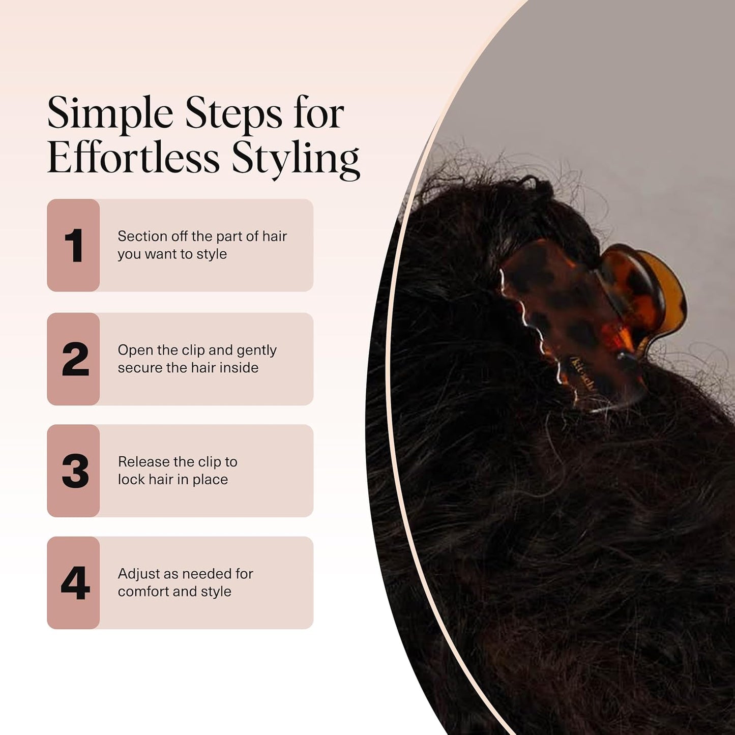 Kitsch Cloud Claw Clip – Understated Hair Accessory for Capsule Vanities, Neutral Tones