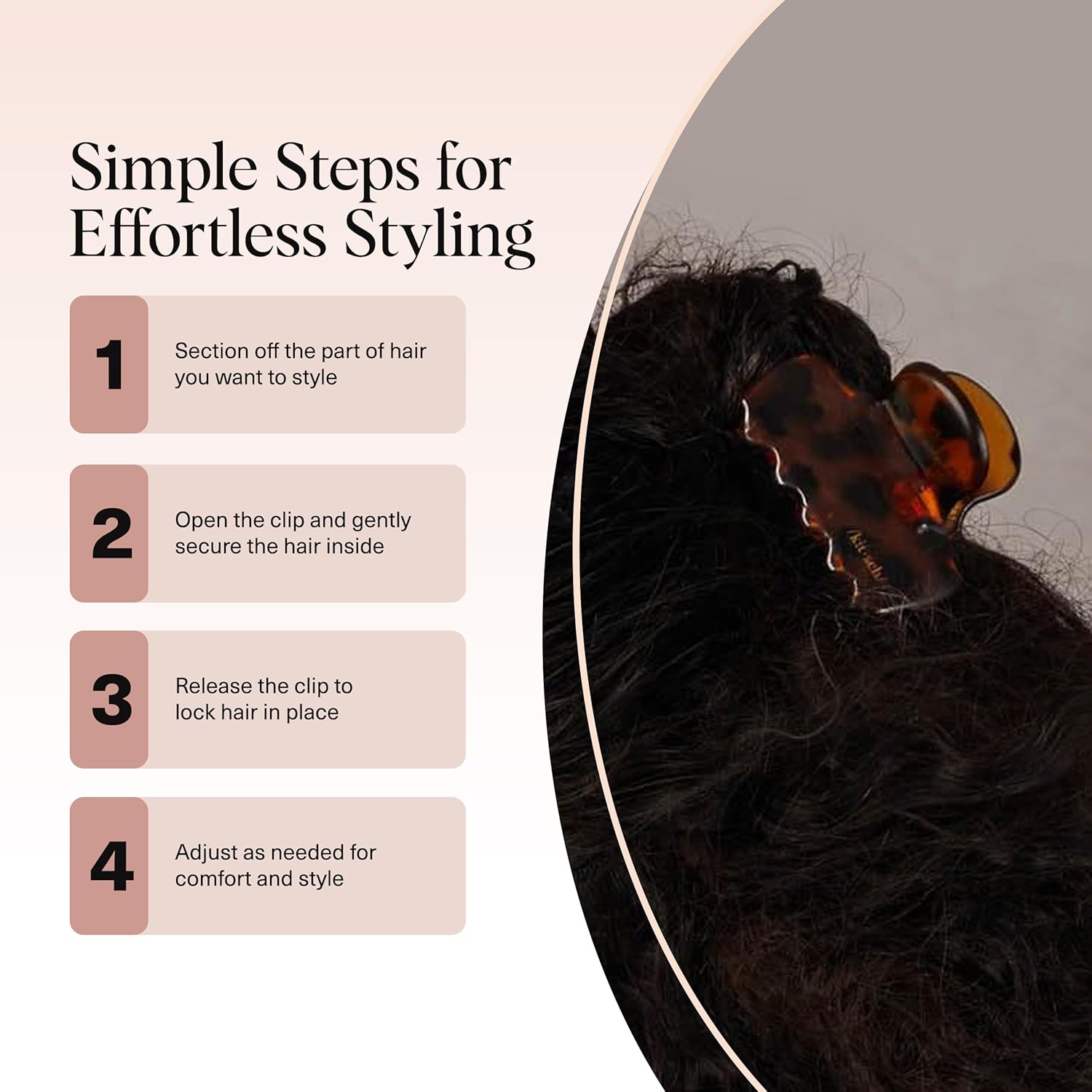 Kitsch Cloud Claw Clip – Understated Hair Accessory for Capsule Vanities, Neutral Tones