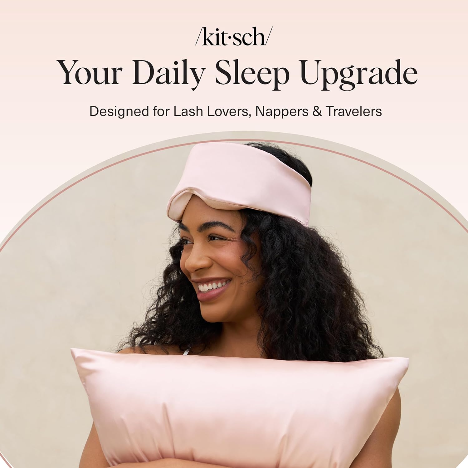 Kitsch Contour Pillow Eye Mask – Thoughtful Birthday Gift for Her, Lash-Friendly Sleep Accessory for Travel and Home