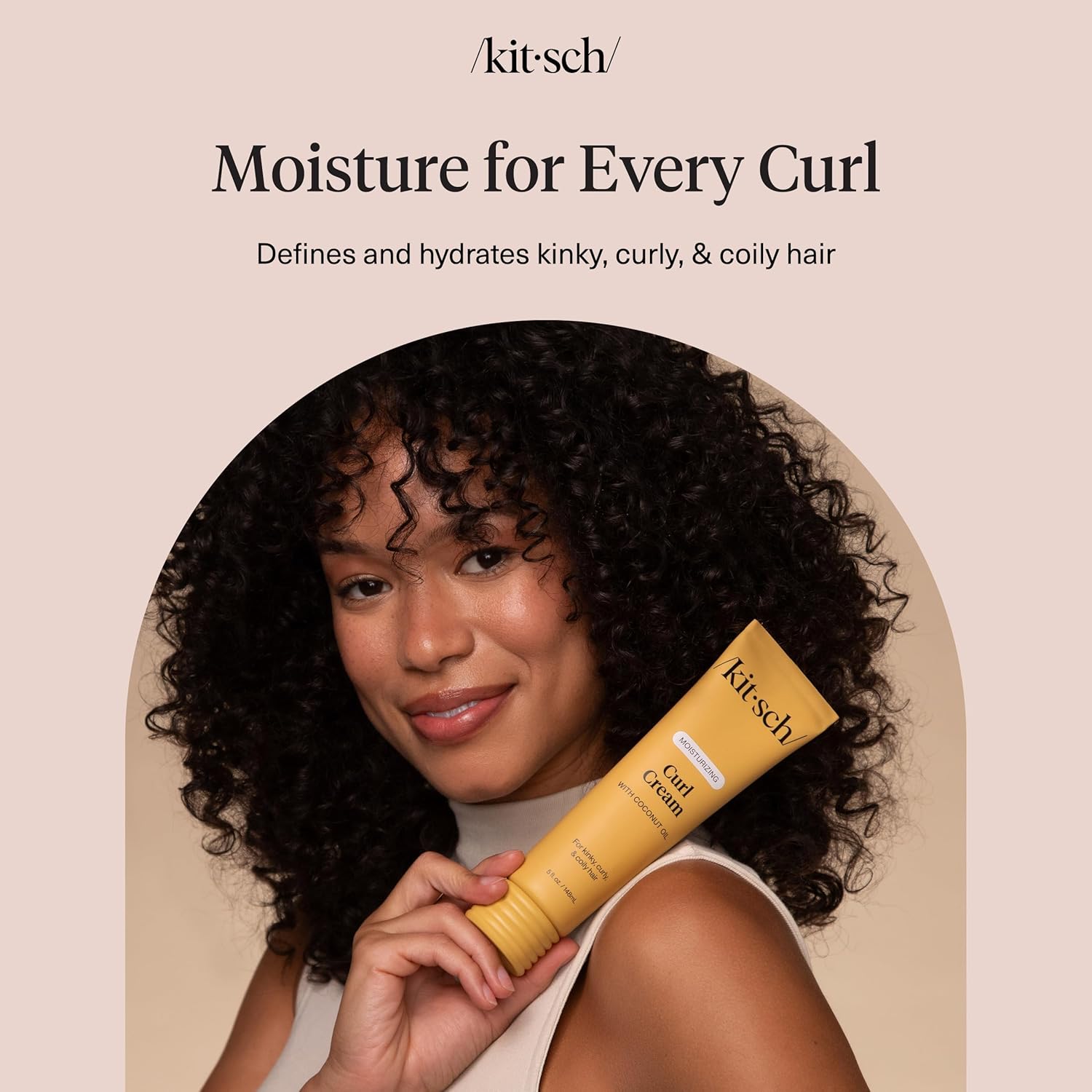 Kitsch Curl Defining Cream – One-Step Styling for Curly Hair, Clean Vanity Essential