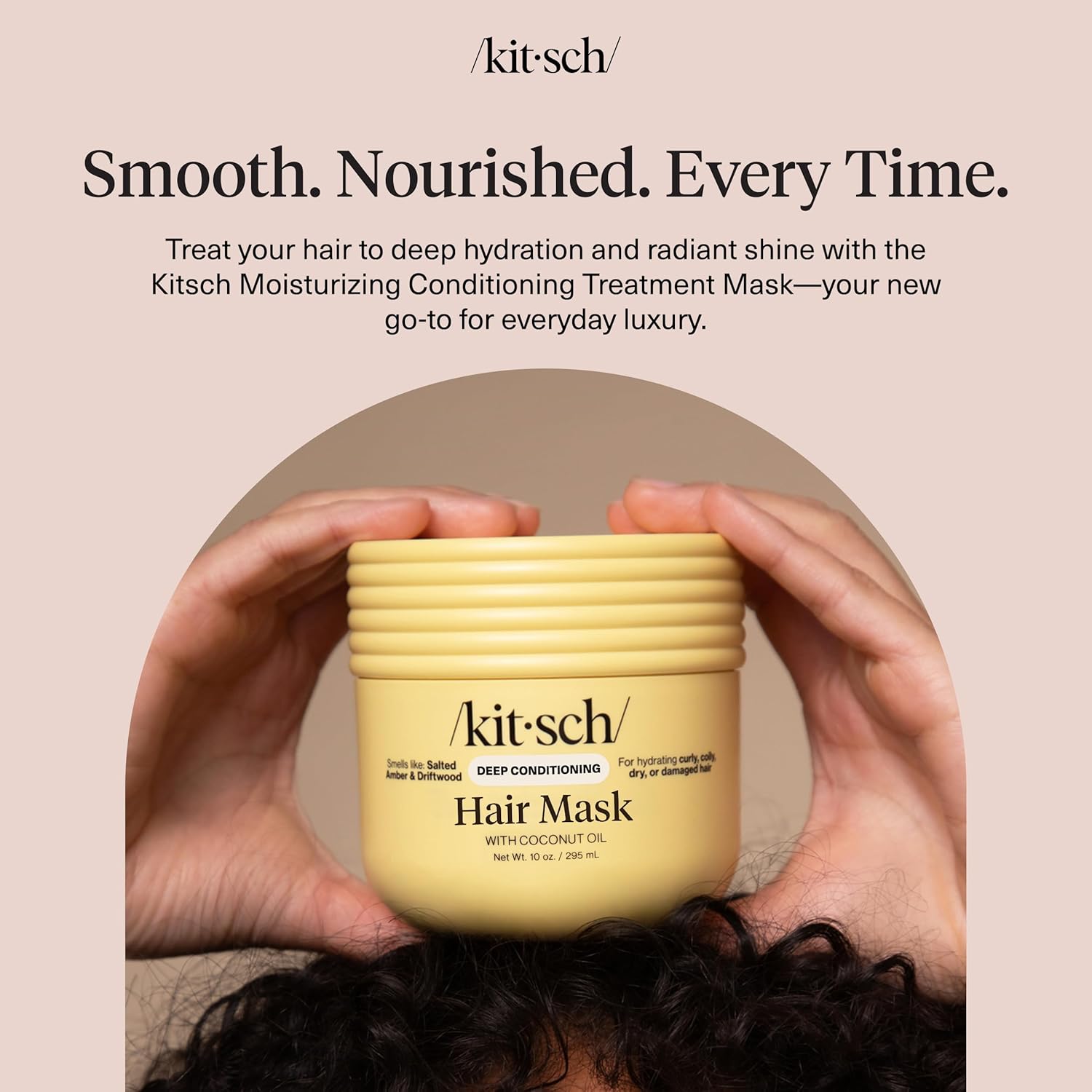 Kitsch Deep Conditioning Hair Mask – Premium Coconut Oil Hair Treatment for Salon-Quality Repair at Home, Elevated Beauty Indulgence