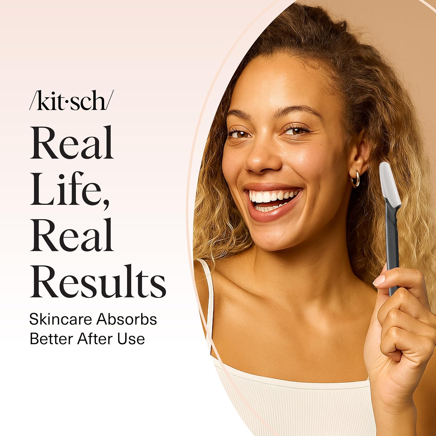 Kitsch Dermaplane Razor – Mindful Self-Care Tool for Women, Nightly Exfoliation Ritual at the Bathroom Vanity