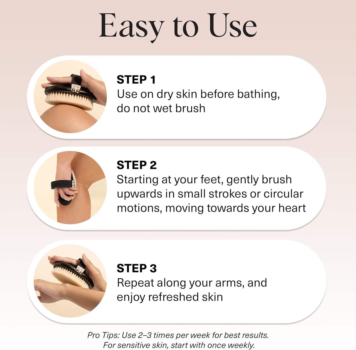 Kitsch Dry Brushing Body Brush for Lymphatic Drainage – Thoughtful Birthday Gift for Women Who Love Self-Care