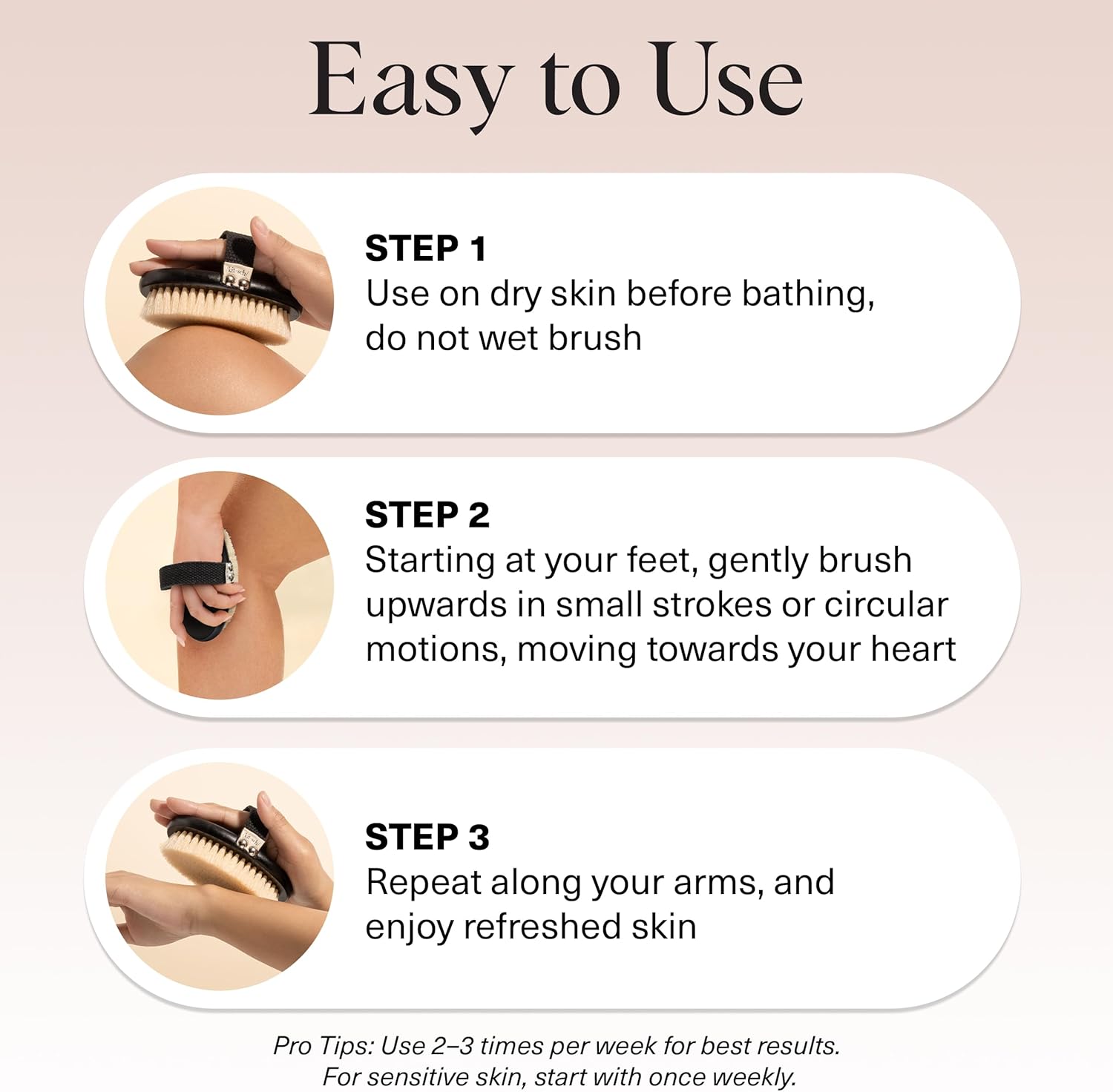 Kitsch Dry Brushing Body Brush for Lymphatic Drainage – Thoughtful Birthday Gift for Women Who Love Self-Care