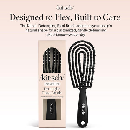Kitsch Flexi Flow Scalp Massaging Brush – Wind-Down Self-Care Tool for Nightly Hair Rituals