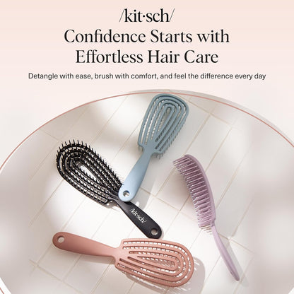 Kitsch Flexi Flow Scalp Massaging Brush – Wind-Down Self-Care Tool for Nightly Hair Rituals