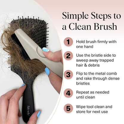 Kitsch Hair Brush Cleaner – Self-Care Grooming Tool for Women, Gentle Daily Brush Maintenance Ritual