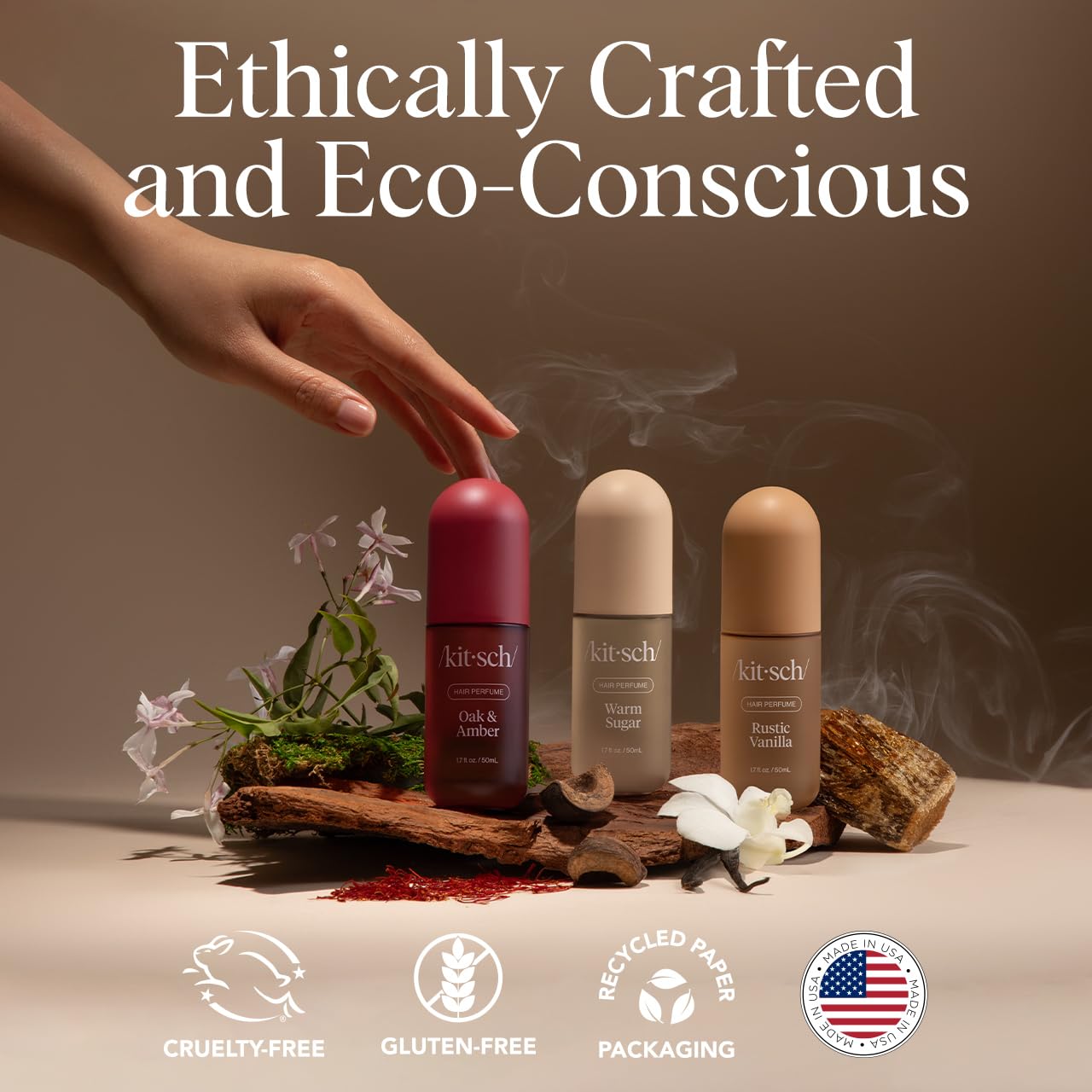 Kitsch Hair Perfume – Mindful Nightly Ritual for Calming Bedtime Self-Care, Tonka Vanilla Cedar