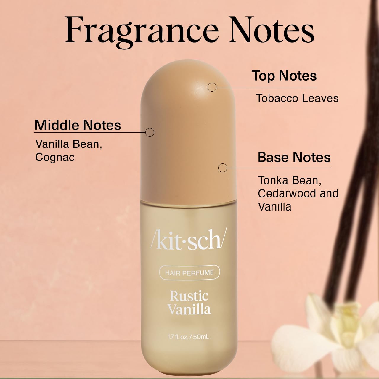 Kitsch Hair Perfume – Mindful Nightly Ritual for Calming Bedtime Self-Care, Tonka Vanilla Cedar