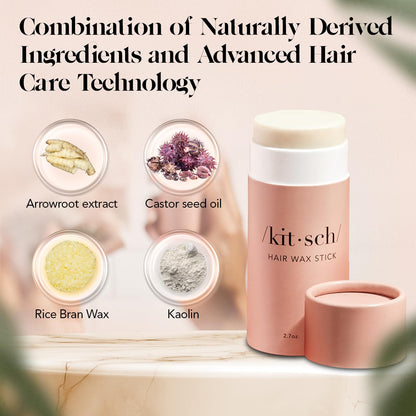 Kitsch Hair Wax Stick for Mindful Self-Care Rituals and Clean Beauty Routines at the Vanity