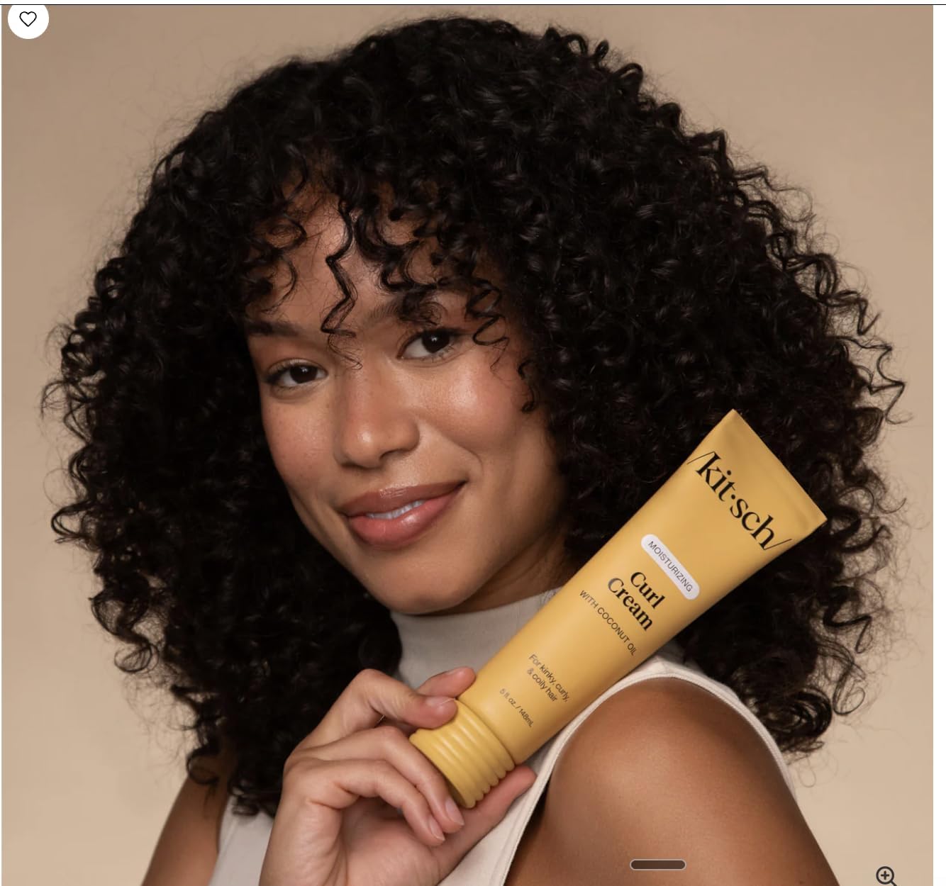 Kitsch Moisturizing Curl Cream – Daily Self-Care Ritual for Frizz-Prone Curly Hair, Lightweight