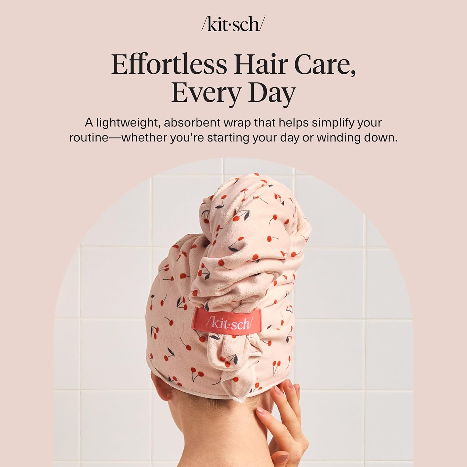 Kitsch Plush Microfiber Hair Towel Wrap – Hands-Free Drying Towel for Busy Morning Routines