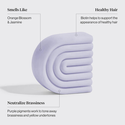 Kitsch Purple Toning Conditioner Bar – Clutter-Free Hair Care for Blonde and Grey, Replaces Two Plastic Bottles