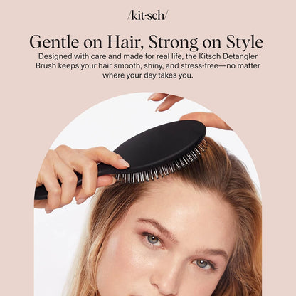 Kitsch Recycled Hairbrush – Spa-Inspired Detangler for Self-Care Night Routine, Wet and Dry Scalp Massager