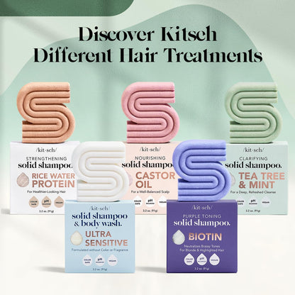 Kitsch Rosemary & Biotin Shampoo Bar – Mindful Self-Care Ritual for Thinning Hair, Plastic-Free Volume Boost