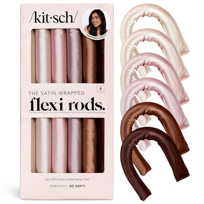 Kitsch Satin Hair Curlers – Thoughtful Birthday Gift for Her, Heatless Overnight Curls Starter Set