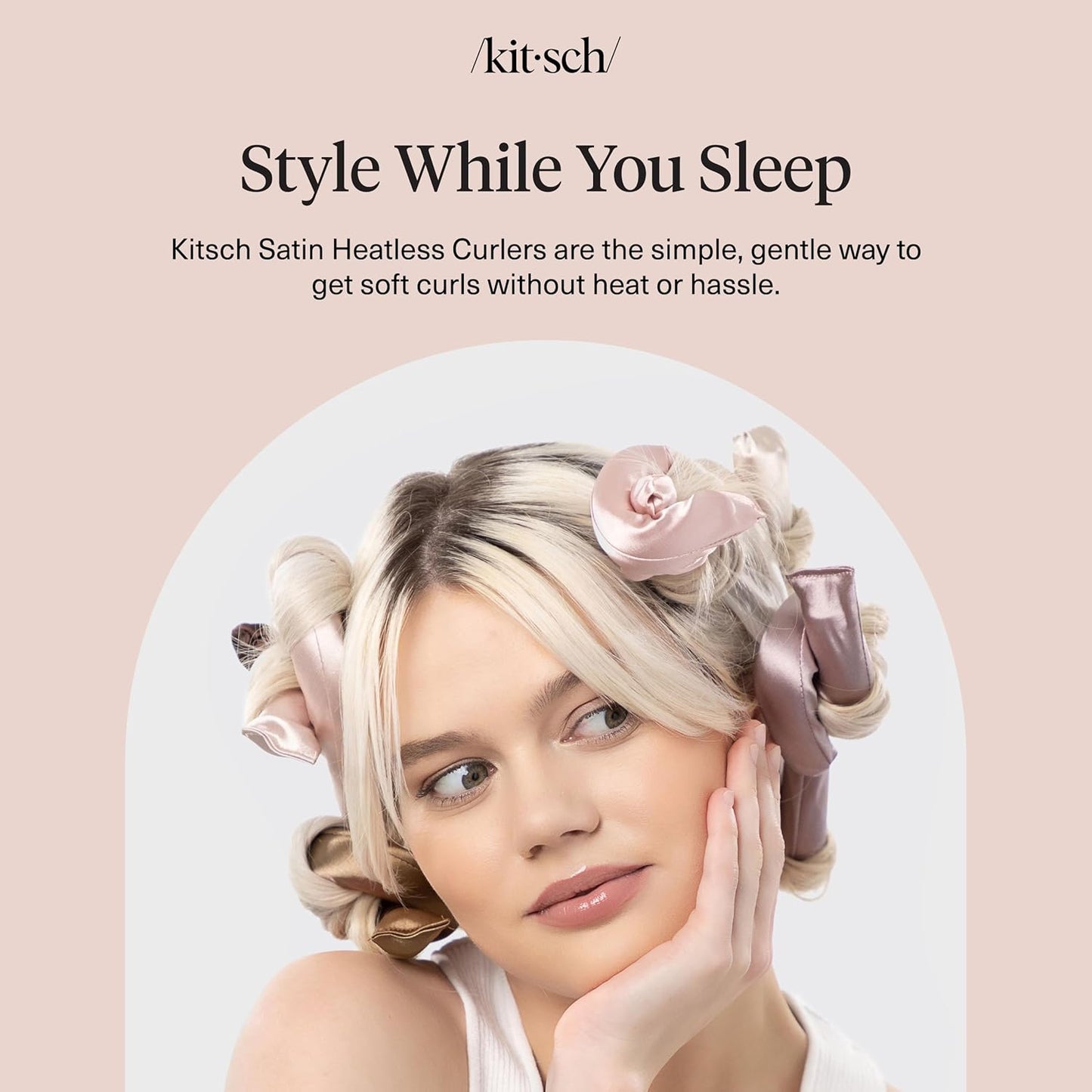 Kitsch Satin Hair Curlers – Thoughtful Birthday Gift for Her, Heatless Overnight Curls Starter Set