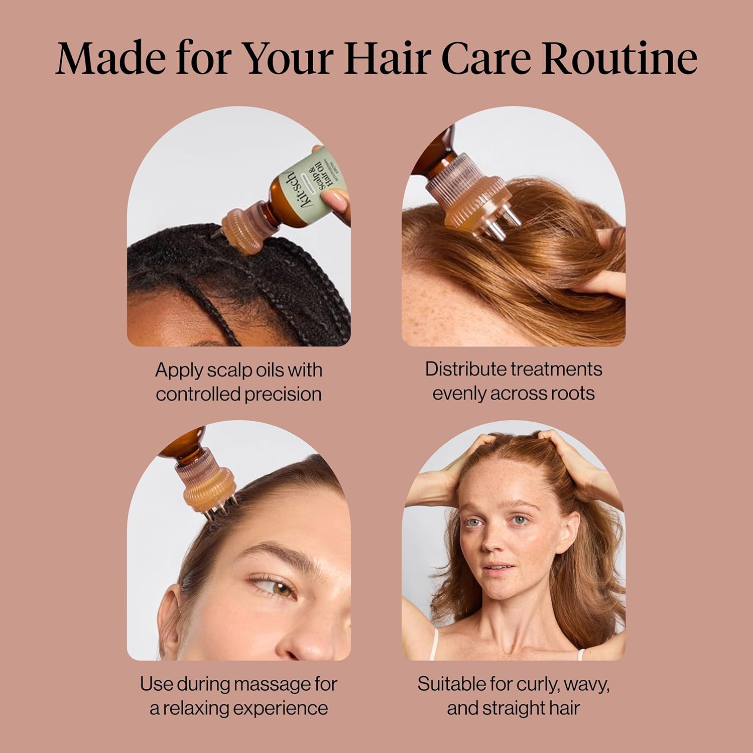 Kitsch Scalp & Hair Oil Applicator – Thoughtful Birthday Gift for Her, Mess-Free Scalp Massager for Mom, Women, and Best Friends