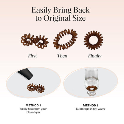Kitsch Spiral Hair Ties – Affordable Birthday Gift for Her, Creaseless Coil Ponytail Holders for Women