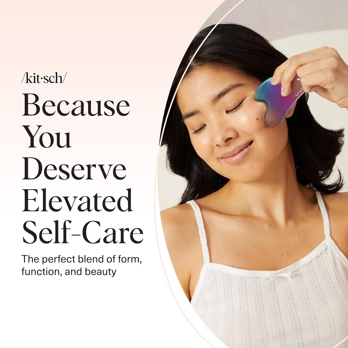 Kitsch Stainless Steel Gua Sha Tool – Mindful Bath Time Wind-Down for Lymphatic Drainage