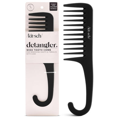 Kitsch Wide Tooth Detangler Comb – Thoughtful Birthday Gift for Women with Curly Hair, Shower Essential