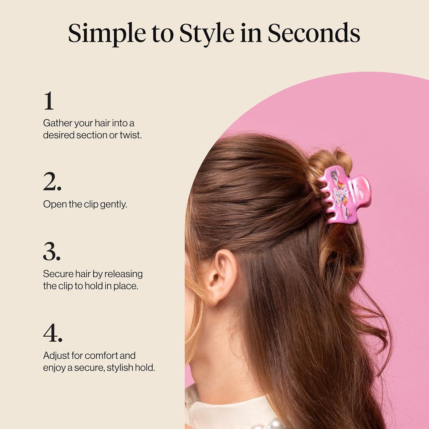 Kitsch x Lisa Frank Cloud Hair Clip – Thoughtful Birthday Gift for Her, Cute Collectible Accessory for Half-Up Hairstyles