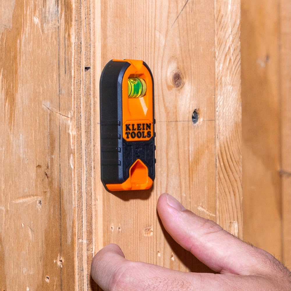 Klein Tools MSF100 Magnetic Stud Finder in Streamlined Black and Orange Design, Simple Battery-Free Stud Detection