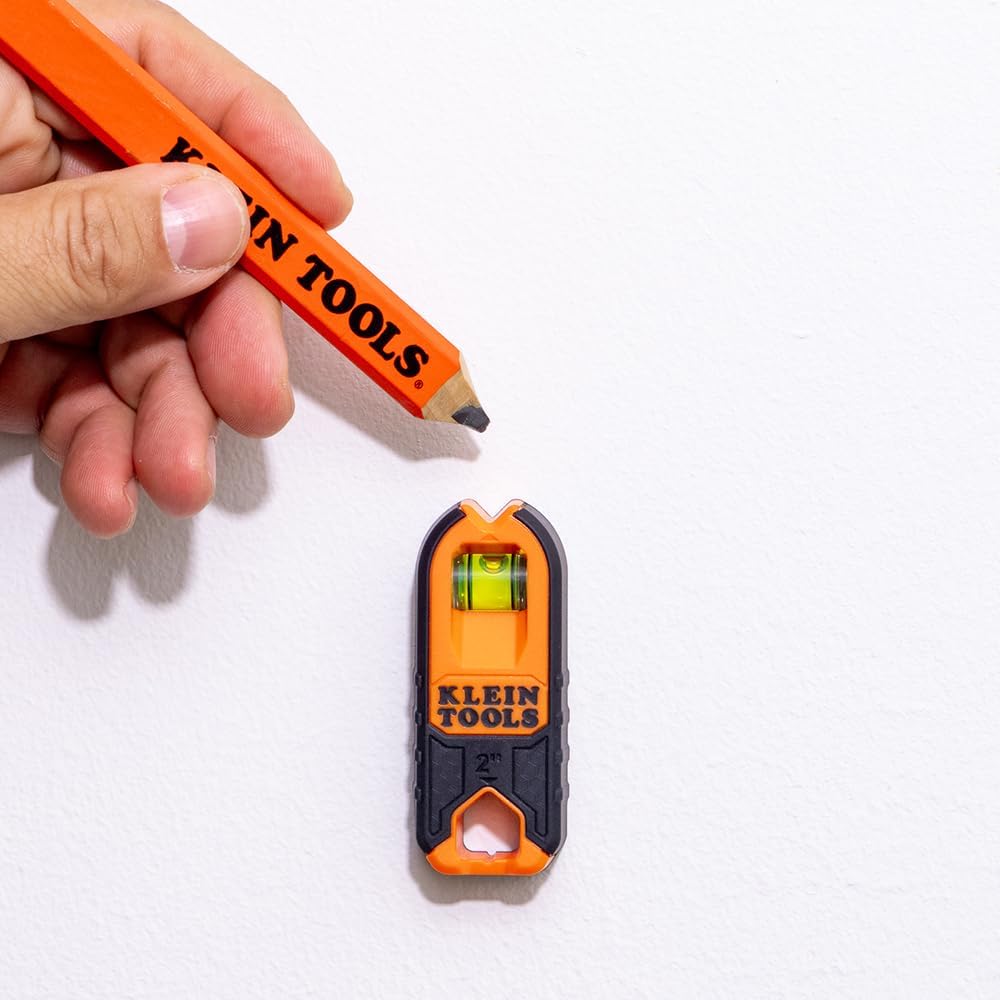 Klein Tools MSF100 Magnetic Stud Finder in Streamlined Black and Orange Design, Simple Battery-Free Stud Detection