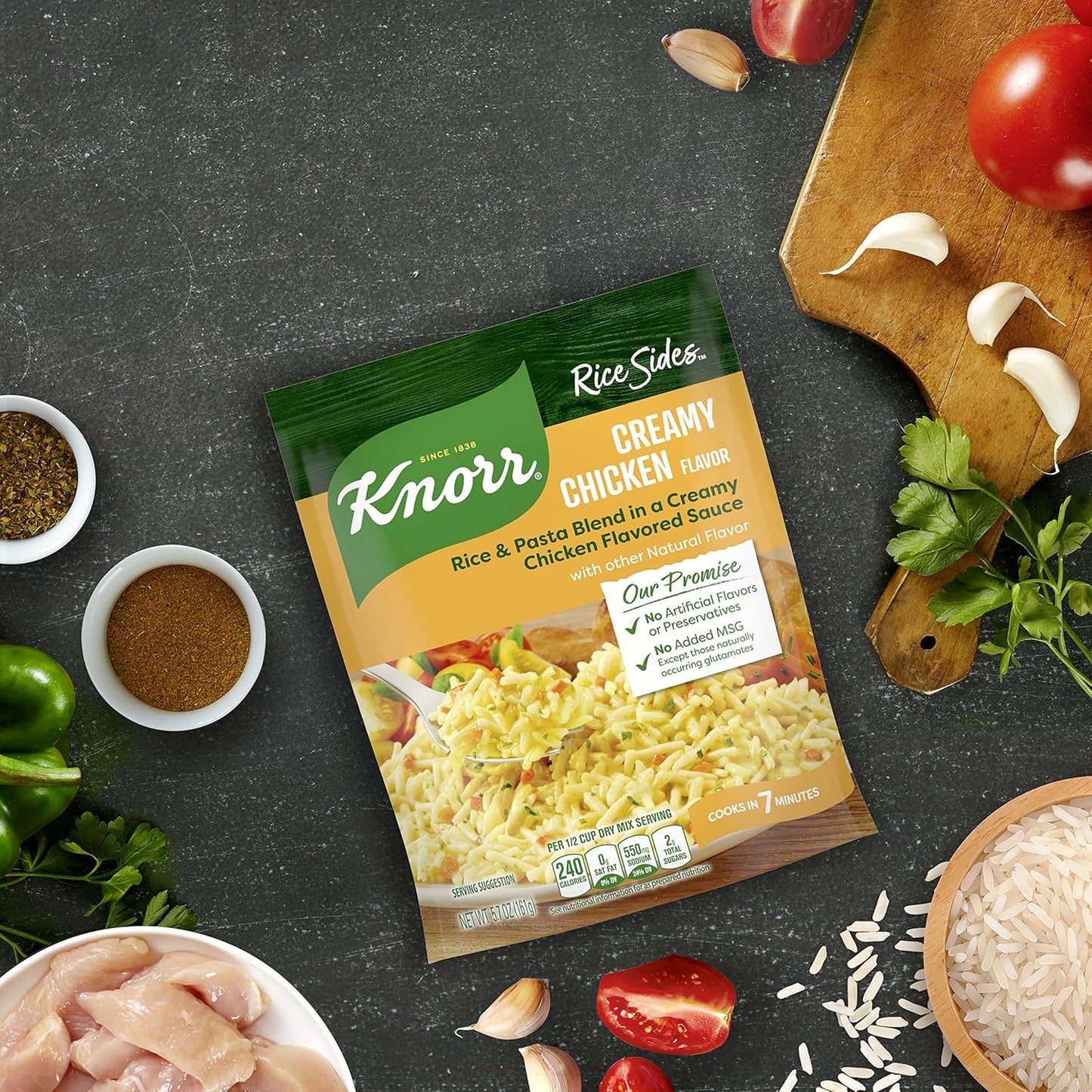 Knorr Creamy Chicken Rice Side – Simple 3-Ingredient Pantry Side for Intentional Kitchens