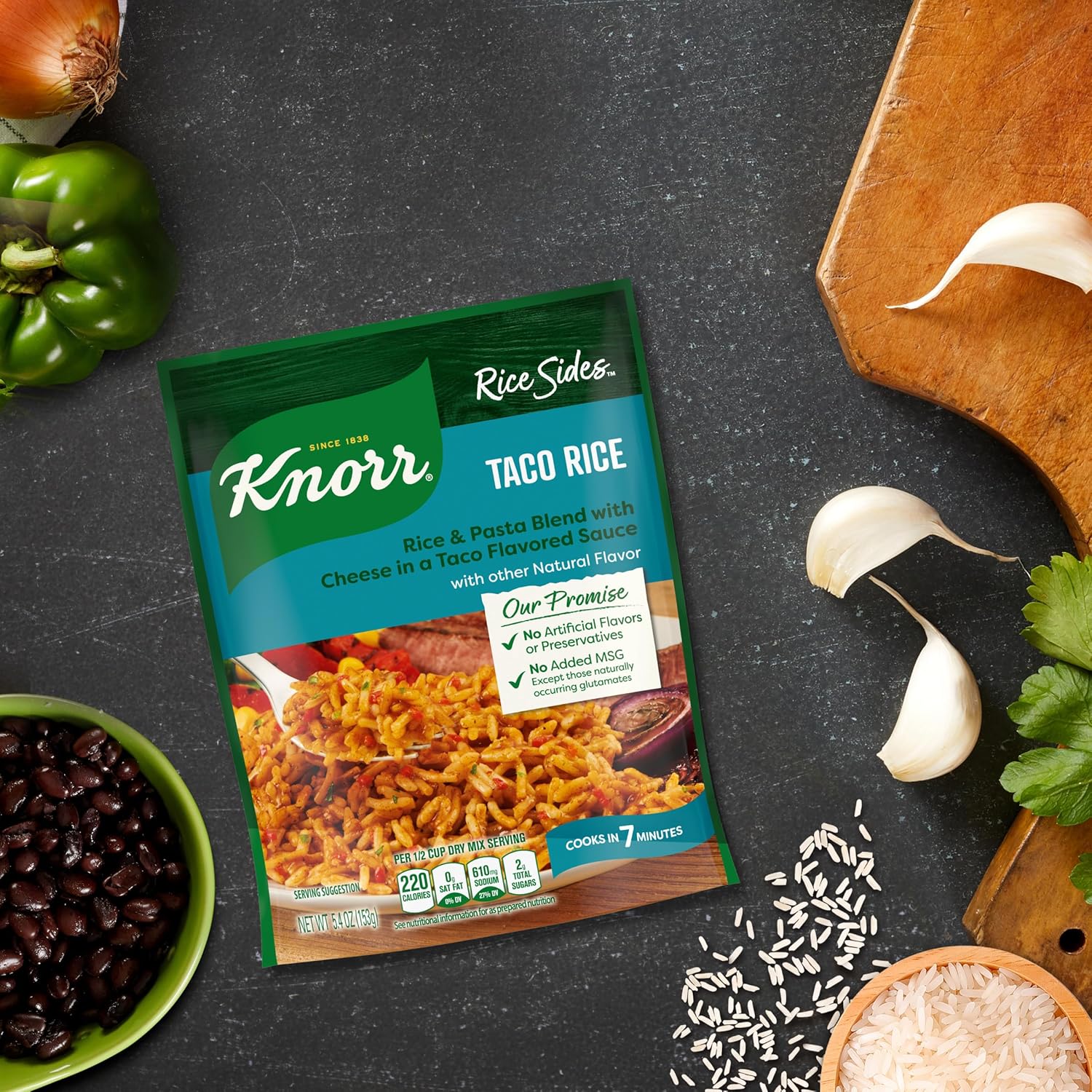 Knorr Rice Sides Taco Rice Family Weeknight Side Dish for Taco Night, 5.4 oz