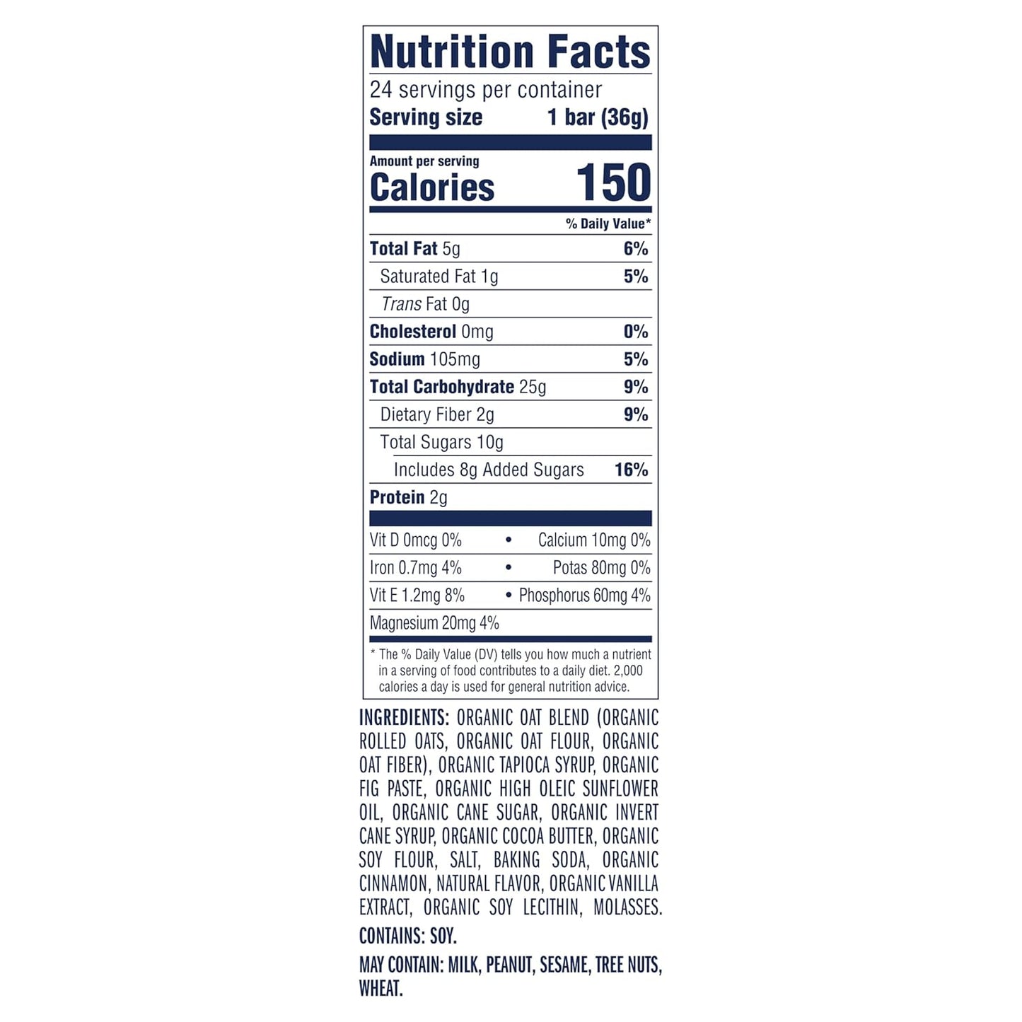 kosher certified and made with energizing organic rolled oats