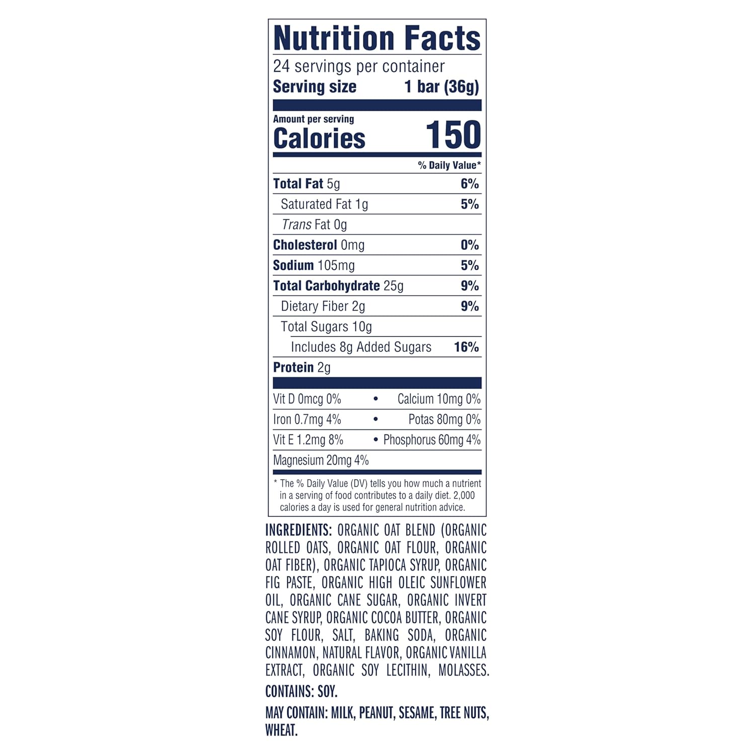 kosher certified and made with energizing organic rolled oats