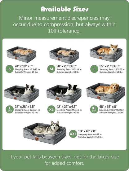 Ksiia Accident-Proof Orthopedic Dog Bed – Non-Slip Base & Waterproof Liner for Safe Indoor Rest