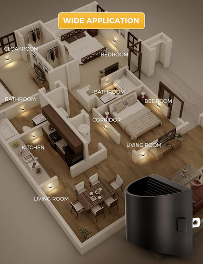L LOHAS Decor Night Light – Rose Gold and Black Finishes for Stylish Bedroom and Living Room