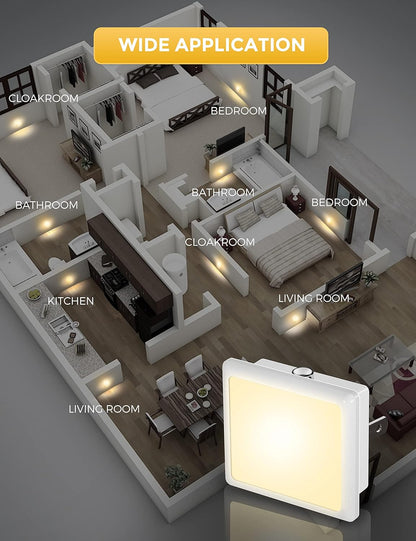 L LOHAS LED Night Light 2-Pack – Thoughtful Housewarming Gift for New Homeowners, Dusk to Dawn