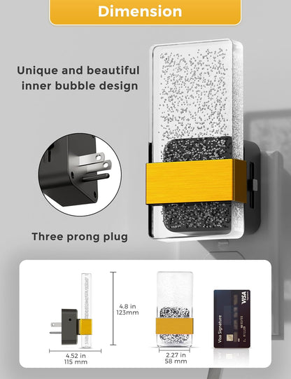 L LOHAS LED Night Light – Simple Plug In Sconce for Clean Modern Hallway, No Wiring Required