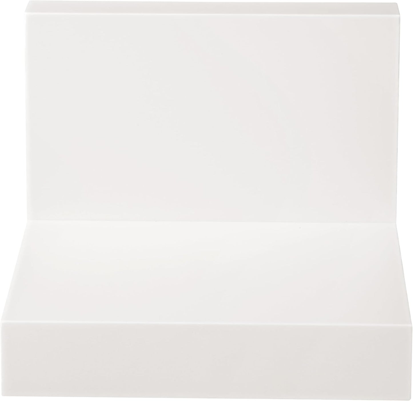l-shape floating shelf design, 4" depth x 4" width x 3.13" height