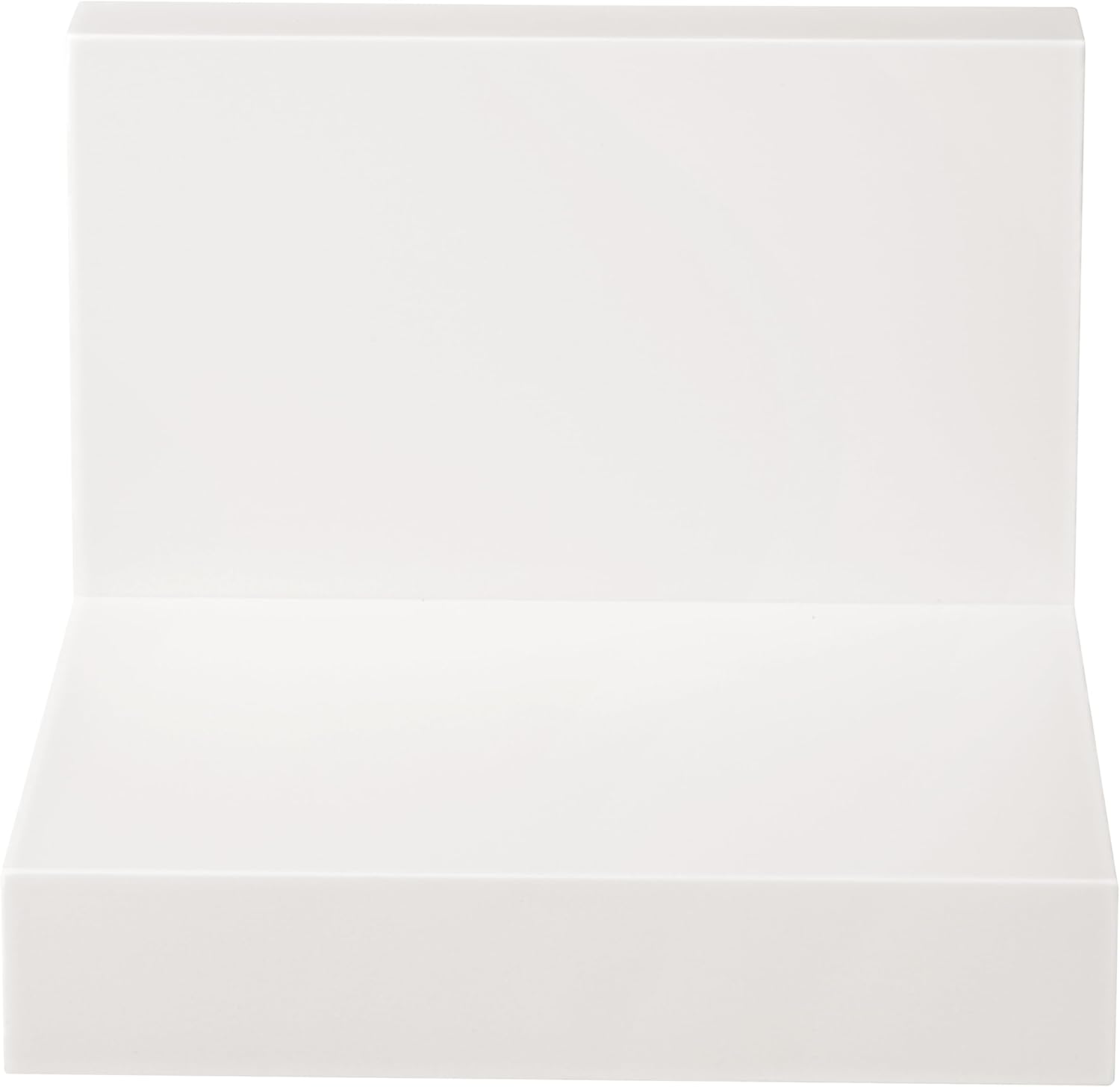 l-shape floating shelf design, 4" depth x 4" width x 3.13" height