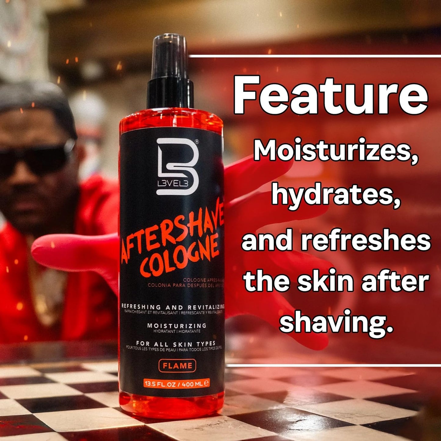 L3 Level 3 After Shave Spray – Scent Therapy for Meditation Spaces, Long-Lasting Bergamot and Grapefruit Mist