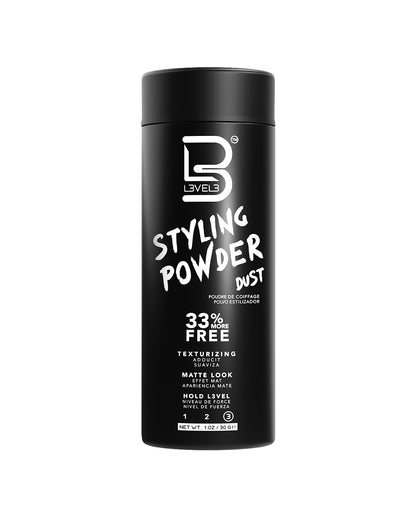 L3 Level 3 Styling Powder – Stocking Stuffer Grooming Gift for Men Who Prefer a Natural Finish